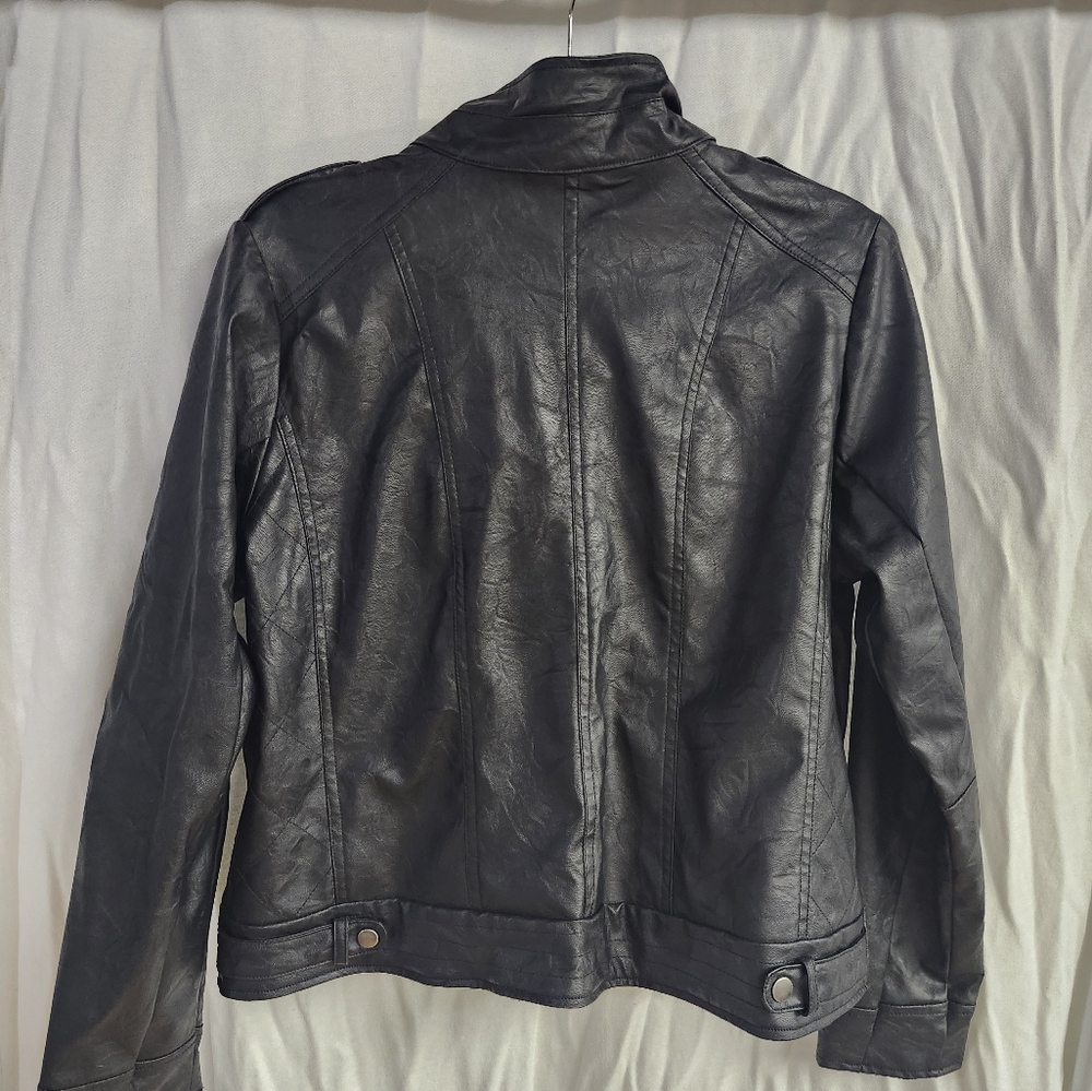 Faux Leather Motorcycle Jacket